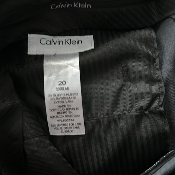 Calvin Klein boys grey dress pants size 20. Waist is 31” and length 31”. - Picture 3 of 3